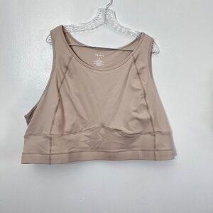 Torrid Active Light Support Sports Bra Beige 4-Way Stretch Breathable Moisture-W